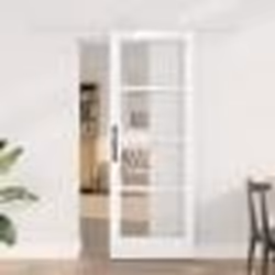vidaXL Ensemble de porte coulissante Ensemble de 2 Blanc MDF