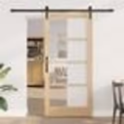 vidaXL Porte Coulissante avec Matériel Set 93x202 cm Bois Massif Pin
