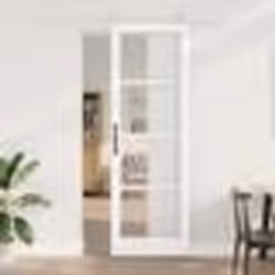 Porte coulissante vidaXL avec quincaillerie blanche 78x232 cm en bois massif