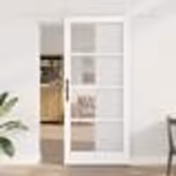 Porte coulissante vidaXL avec kit quincaillerie blanche 93x211 cm en pin massif