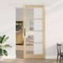 Porte Coulissante vidaXL avec Kit Matériel 93x232 cm Bois Massif Pin