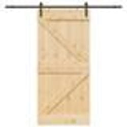 vidaXL Porte coulissante et kit de quincaillerie 100x210 cm pin massif