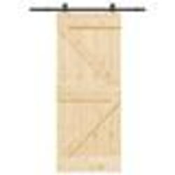 vidaXL Porte coulissante et kit de quincaillerie 85x210 cm pin massif