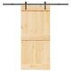 vidaXL Porte coulissante et kit de quincaillerie 95x210 cm pin massif