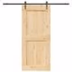 vidaXL Porte coulissante et kit de quincaillerie 100x210 cm pin massif