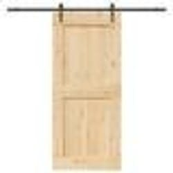 vidaXL Porte coulissante et kit de quincaillerie 100x210 cm pin massif