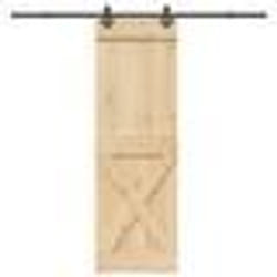 vidaXL Porte coulissante et kit de quincaillerie 70x210 cm pin massif