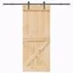 vidaXL Porte coulissante et kit de quincaillerie 95x210 cm pin massif