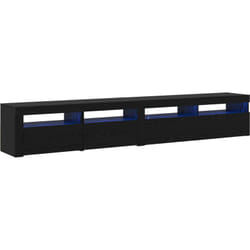 Meubles tv 2 pcs avec lumières led en chêne noir et bois d'ingénierie Vidaxl
