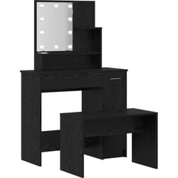 Ensemble de Coiffeuse avec tiroir Chêne noir 86.5 x 35 x 136 cm vidaXL