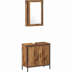Cet ensemble de meubles de salle de bain simplifie l'organisation tout en ajoutant du style. Avec son charme rustique de vieu ...