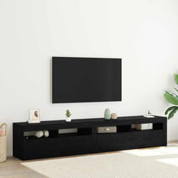 Meubles Tv 2 Pcs Chêne Noir 210 X 35 X 40 Cm Bois D'Ingénierie Vidaxl