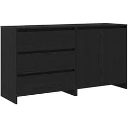 Vidaxl - Buffet avec tiroir 2 pcs Noir 70 x 41 x 75 cm Bois d'ingénierie