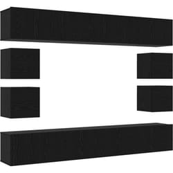 Vidaxl - Ensemble meuble tv 8 pcs Chêne noir 100 x 30 x 30 cm