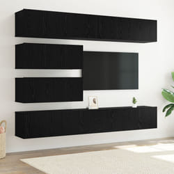 Vidaxl - Ensemble Meuble Tv 10 Pcs Chêne Noir 100 X 30 X 30 Cm