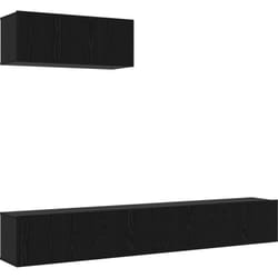 Vidaxl - Ensemble de Meubles tv 3 Pièces Noir Chêne Bois Aggloméré