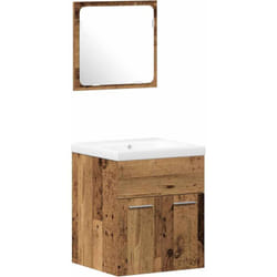Ensemble De Mobilier De Salle De Bain 3 Pcs Bois Ancien Vidaxl