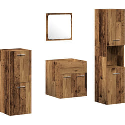Vidaxl - Ensemble de meubles de salle de bain 4 pièces en vieux bois