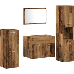 Vidaxl - Ensemble de meubles de salle de bain en 4 pièces en bois ancien