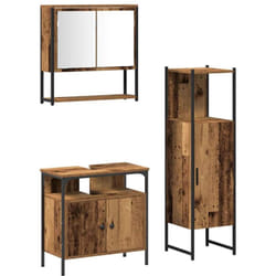 Vidaxl - Ensemble De Mobilier De Salle De Bain Avec Porte 3 Pcs Marron