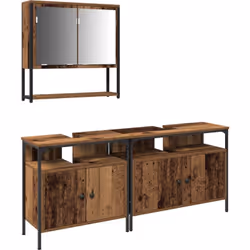 Ce meuble sous lavabo de salle de bain combine rangement pratique et look rustique, ce qui le rend parfait pour tous les type ...