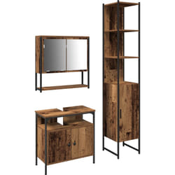 Vidaxl - Armoire de salle de bain avec lavabo en bois vieilli