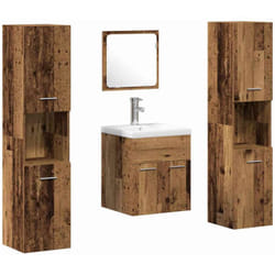 Ensemble De Mobilier De Salle De Bain 4 Pcs Bois Ancien Vidaxl