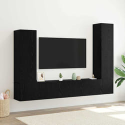 Vidaxl - Ensemble Meuble Tv 4 Pcs Chêne Noir 30.5 X 30 X 110 Cm