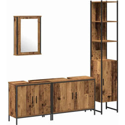 Vidaxl - Ensemble De Mobilier De Salle De Bain Avec Étagère 4 Pcs Marron