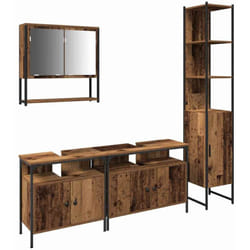 Vidaxl - Ensemble De Mobilier De Salle De Bain 4 Pcs Bois Ancien