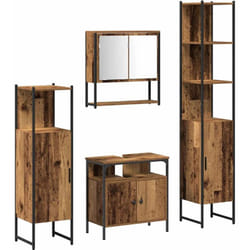 Vidaxl - Ensemble de mobilier de salle de bain 4 pcs Bois ancien