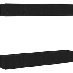 Vidaxl - Ensemble de meubles tv mural 4 pièces en bois d'ingénierie noir chêne