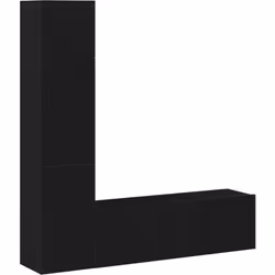 Ce centre de loisirs 3 pièces allie style, praticité, et plein d'espace de rangement dans une superbe finition en chêne noir, ...