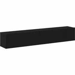 Ce meuble TV noir moderne allie élégance et praticité. Son design stylé apporte un vrai plus à votre salon. Fait en bois d'in ...