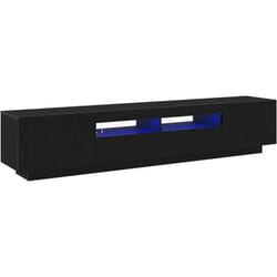 Vidaxl - Meuble tv 2 pcs Noir 200 x 35 x 40 cm Bois d'ingénierie