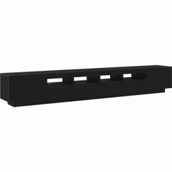 Ce Cabinet TV Contemporain en Chêne Noir te propose une façon cool et moderne de faire face à ton divertissement, avec une su ...