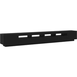 Meuble tv avec des lumières led en chêne noir 300x35x40 cm en bois aggloméré Vidaxl