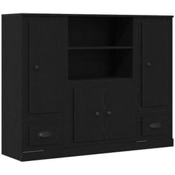 Vidaxl - Highboard Chêne noir 132 x 35,5 x 103,5 cm Bois d'ingénierie