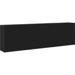 Vidaxl - Buffets 3 pcs Chêne Noir Bois d'ingénierie