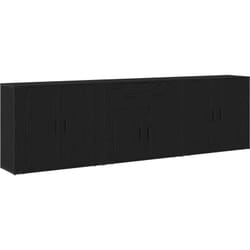 Vidaxl - Buffets 3 pcs Chêne noir Bois d'ingénierie