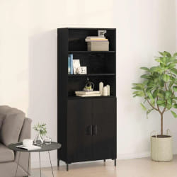 vidaXL Haut Armoire Montage mural 2 pcs Chêne noir 70 x 34 x 180 cm