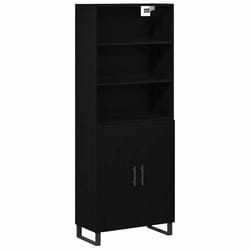 Haut De Chêne Noir 69.5x34x180 Cm Bois D'Ingénierie Vidaxl
