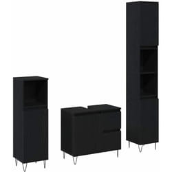 Vidaxl - Ensemble De Meubles De Salle De Bain 3 Pcs Chêne Noir