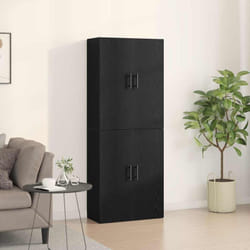 Meuble Mural 2 Pcs Chêne Noir 69,5 X 34 X 90 Cm Vidaxl