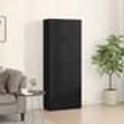 Buffet en Chêne Noir - vidaXL - Ensemble de 2 - Design Moderne - Fini Mat - Bois dIngénierie