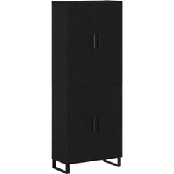 Armoires 2 pcs Chêne noir 69,5x34x180 cm Bois d'ingénierie Vidaxl