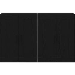 Vidaxl - Armoires Murales 2 pcs Chêne Noir Bois d'Ingénierie