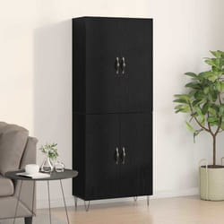 Vidaxl - Haut Armoire Montage Mural 2 Pcs Chêne Noir 69,5 X 34 X 180 Cm