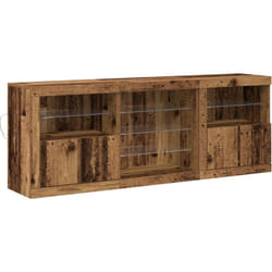 Vidaxl - Buffet avec lumières led Bois ancien 181,5x37x67 cm Bois recyclé