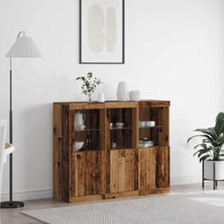 Vidaxl - Buffet 3 Pcs Bois Ancien 123 X 37 X 100 Cm Bois D'Ingénierie